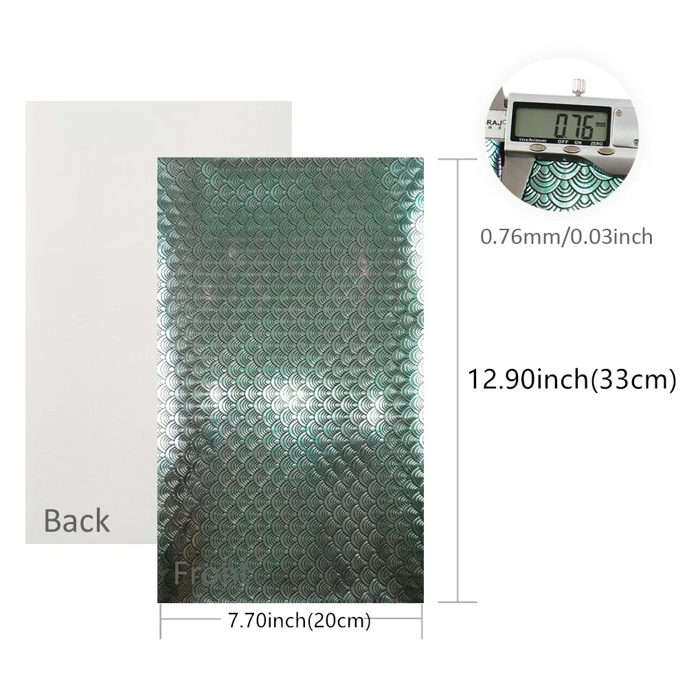 1pcs Bump Texture Fish Scales Faux Synthetic Leather  7.7*12.9inch Fabric Sheets