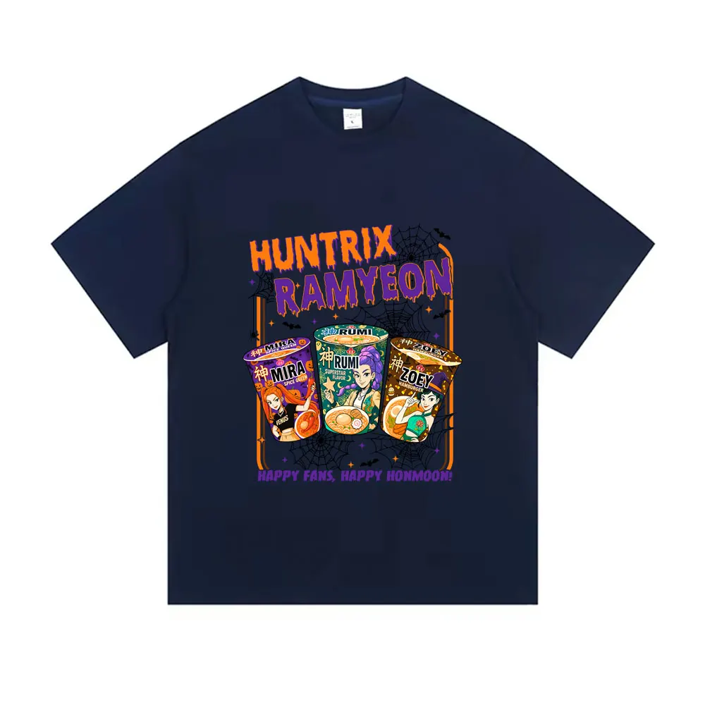 Kpop شيطان الصيادين رومي ميرا زوي تي شيرت الصيف الرجال النساء عيد الميلاد هالوين نمط التي شيرت للجنسين موضة تي شيرت الشارع الشهير