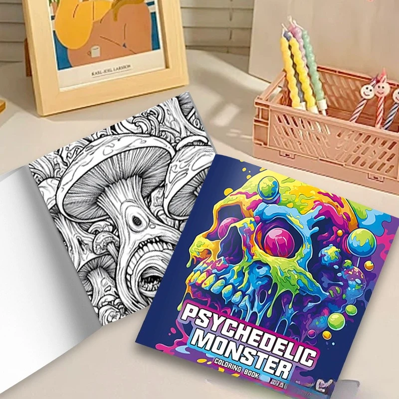 Hot Figure Pattern Coloring Book For Kids Adults Hand Drawing Graffiti Notebook Anti-Bleed Stress Relief Fill Color Pages