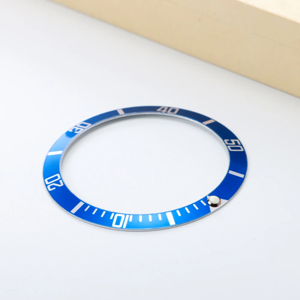 37mm Ceramic Alloy Watch Bezel Insert Ring Slope for Rolex Submariner Water Ghost Watch Case GMT Diving Watch Part Accessories