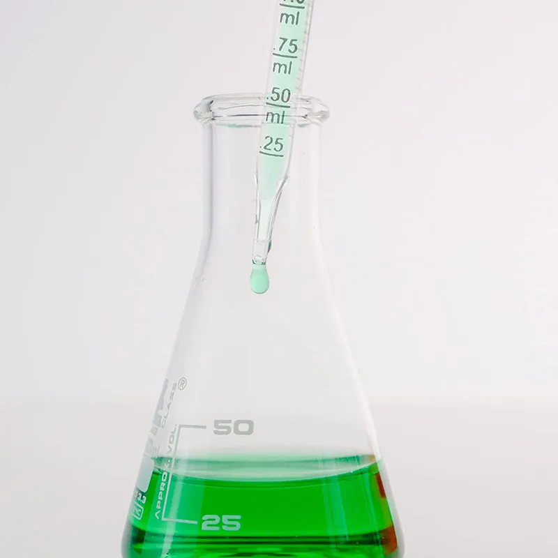 1ML Transparent Laboratory Glass Dropper with Graduated Rubber Straight Head, School Laboratory Supplies 10 Pieces/pack