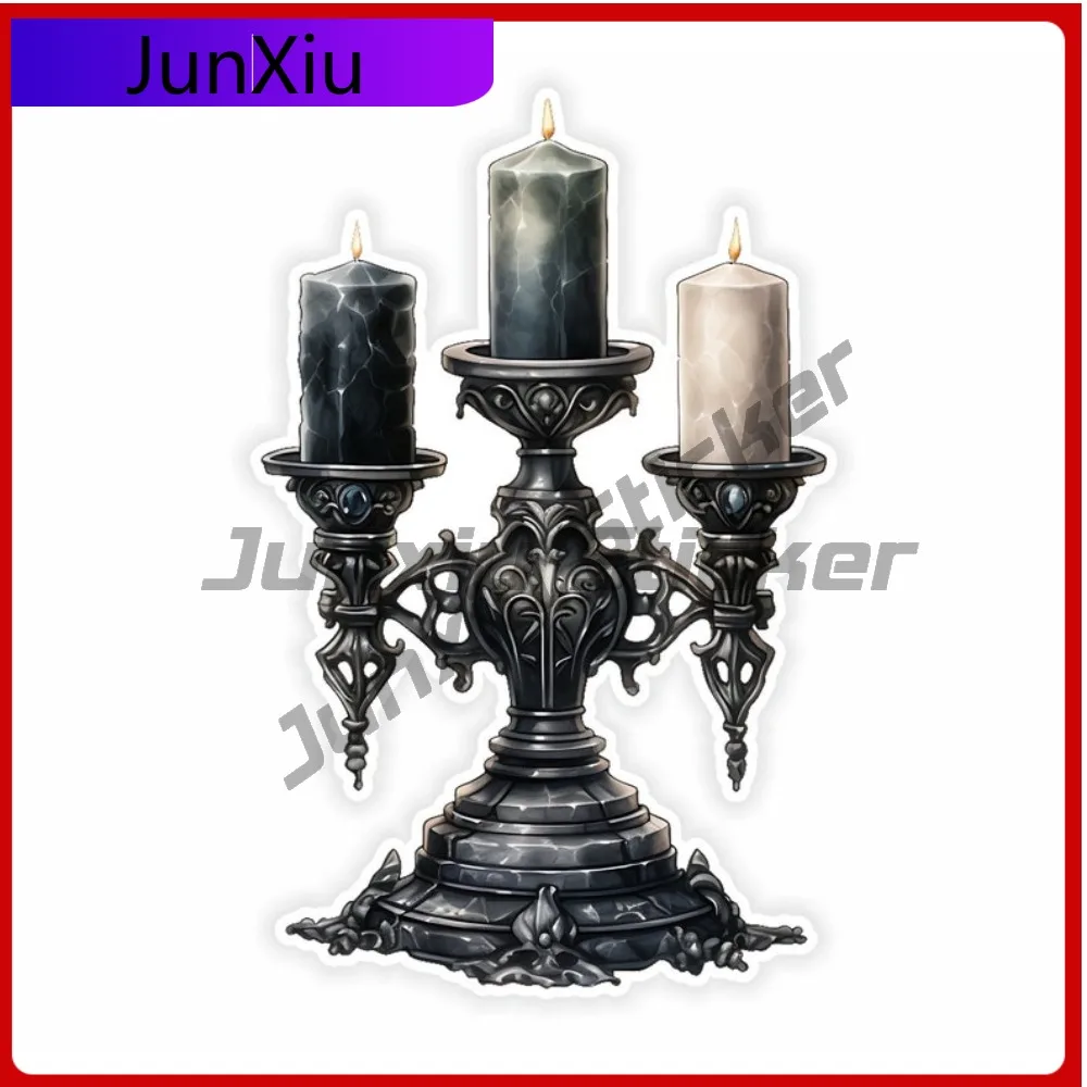 

Gothic Candle Holder Sticker Waterproof Vinyl Custom Vehicle Decals New Driver Car Sticker Cover Scratch Funny Decoration Decals
