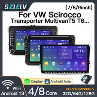 Android 13 Wireless Carplay Car Play Android Auto Bluetooth For VW Scirocco Transporter MultivanT5 T6 GPS Navigation WIFI System