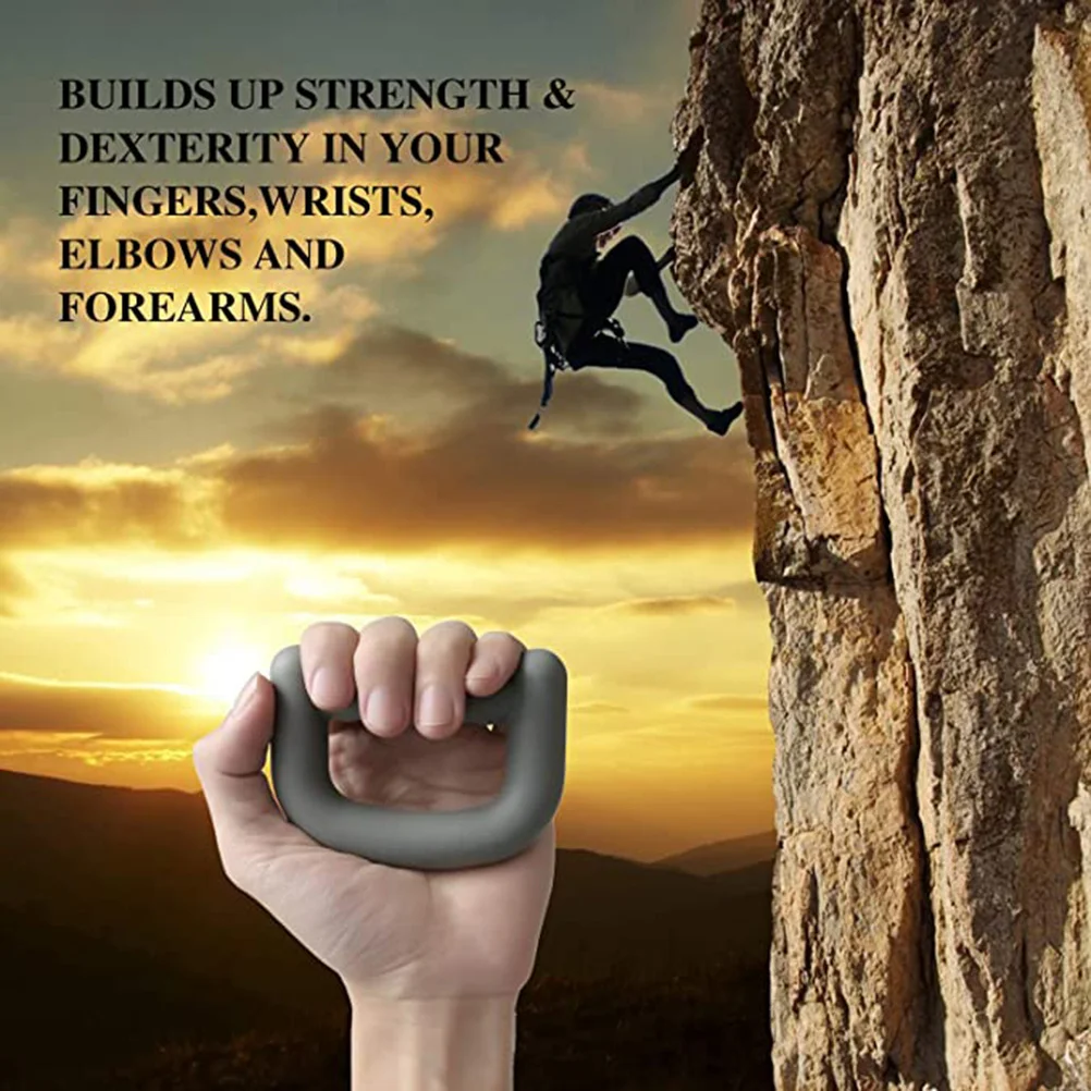 

2Pcs Hand Grippers Wrist Strengtheners Finger Exerciser D Shape Nonslip Soft Portable for Athletes Golfers Tennis Players Muscle