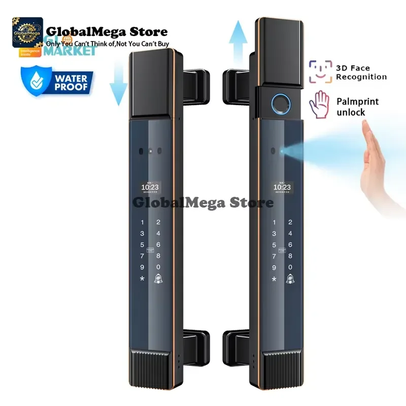 Glomarket Fechadura Waterproof Face Palm Print Biometric Eletronic Body Digital Fingerprint Smart Door