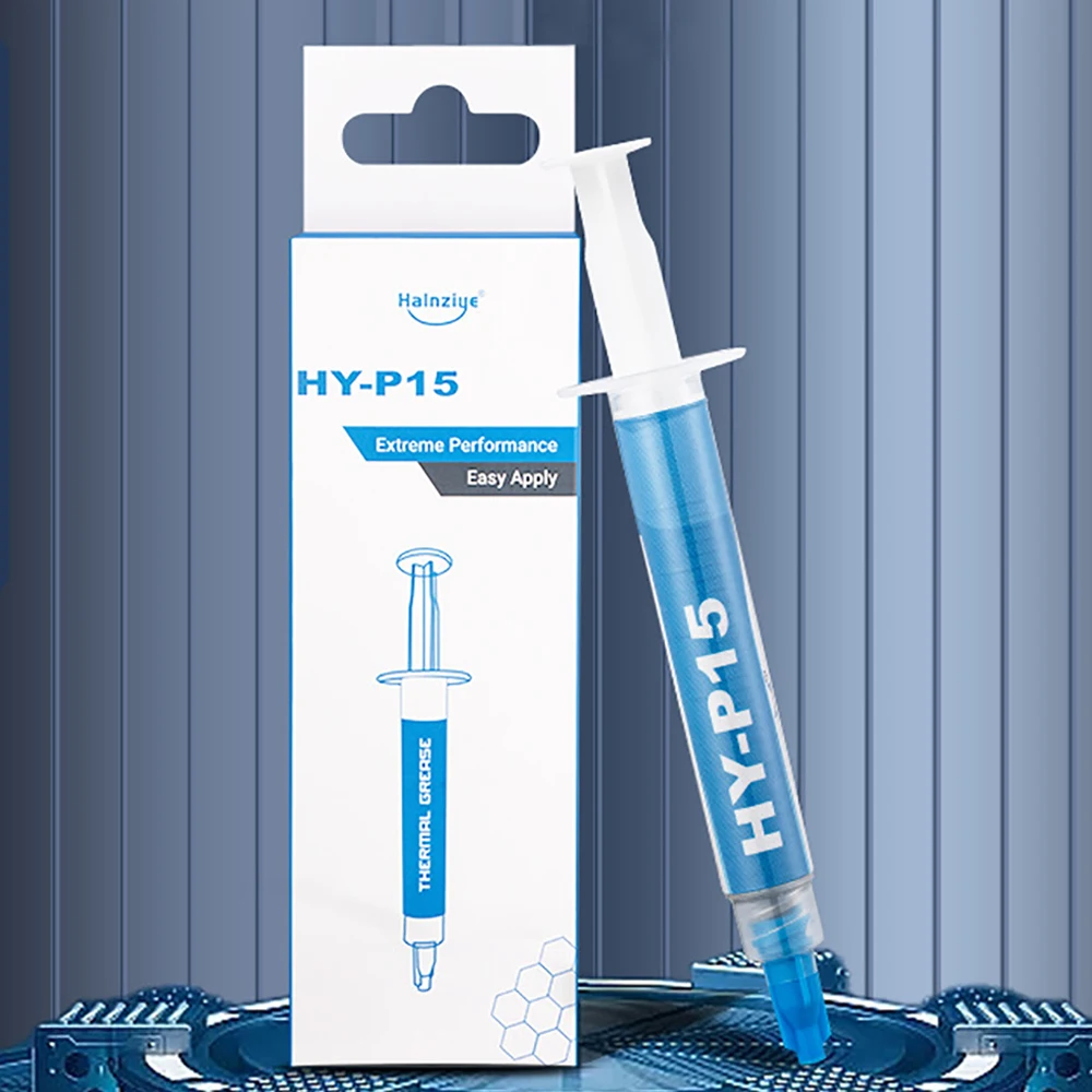 Graxa térmica do HY-P15 Silicone para o processador central do portátil, 1g, 2g, 15.2W, condutibilidade alta