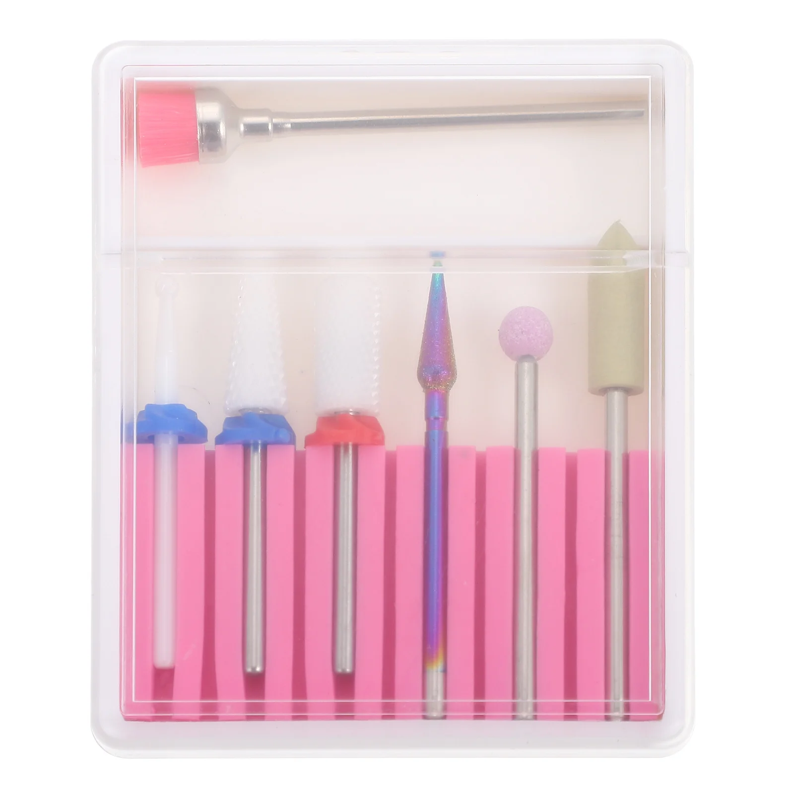 หัวเจียรเล็บอเนกประสงค์ 1 ชุด สำหรับขัดเจลอะคริลิค ทนทาน หัวเจียรทำเล็บ เครื่องมือขัดเงาแบบพกพา