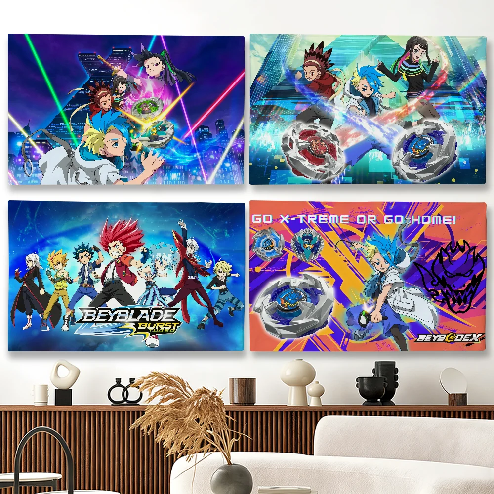 Bandera de Anime B-Beyblade X adecuada para fiestas, clubes, decoración de paredes interiores y exteriores, regalo para fanáticos