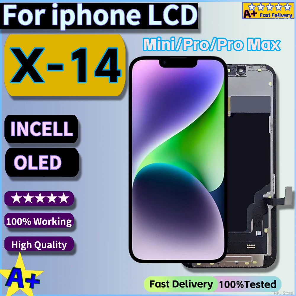 Frontal Display For iphone xs 11 12 13 14 Pro Max incell 3D Touch True Tone Full Screen Digitizer Replacement Assembly Parts TFT