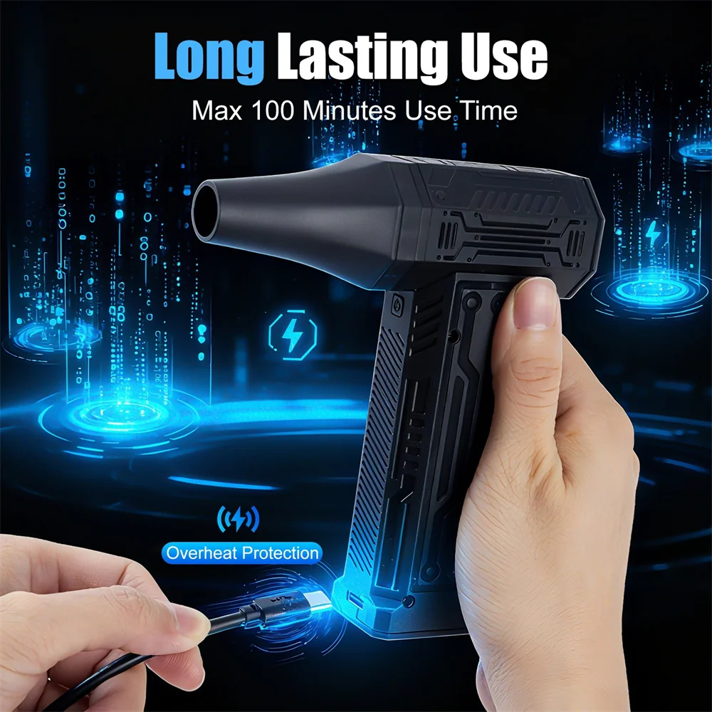 X16 منفاخ نفاث 110000 دورة في الدقيقة منفاخ هواء قوي 3 تروس سرعة الرياح فرش منفضة الهواء منفاخ منفضة الهواء المضغوط الكهربائية