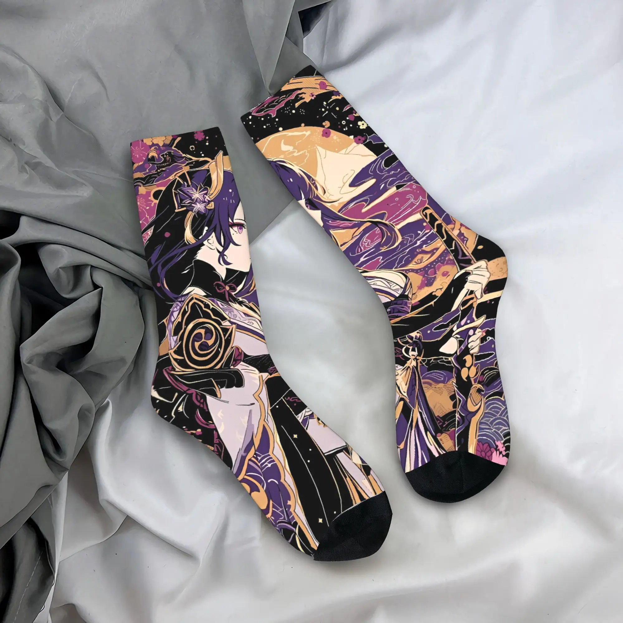 

Women Men Socks Anime game Genshin Impact Stockings Anti Sweat Breathable Socks Autumn Funny Custom Outdoor Socks