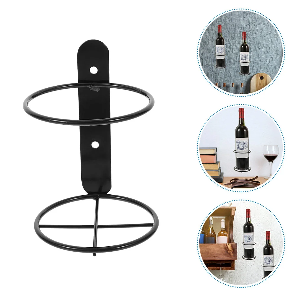 Wall Mounted Rack Bottle Holder Stand for Single Layer Metal Iron Racks Bottles