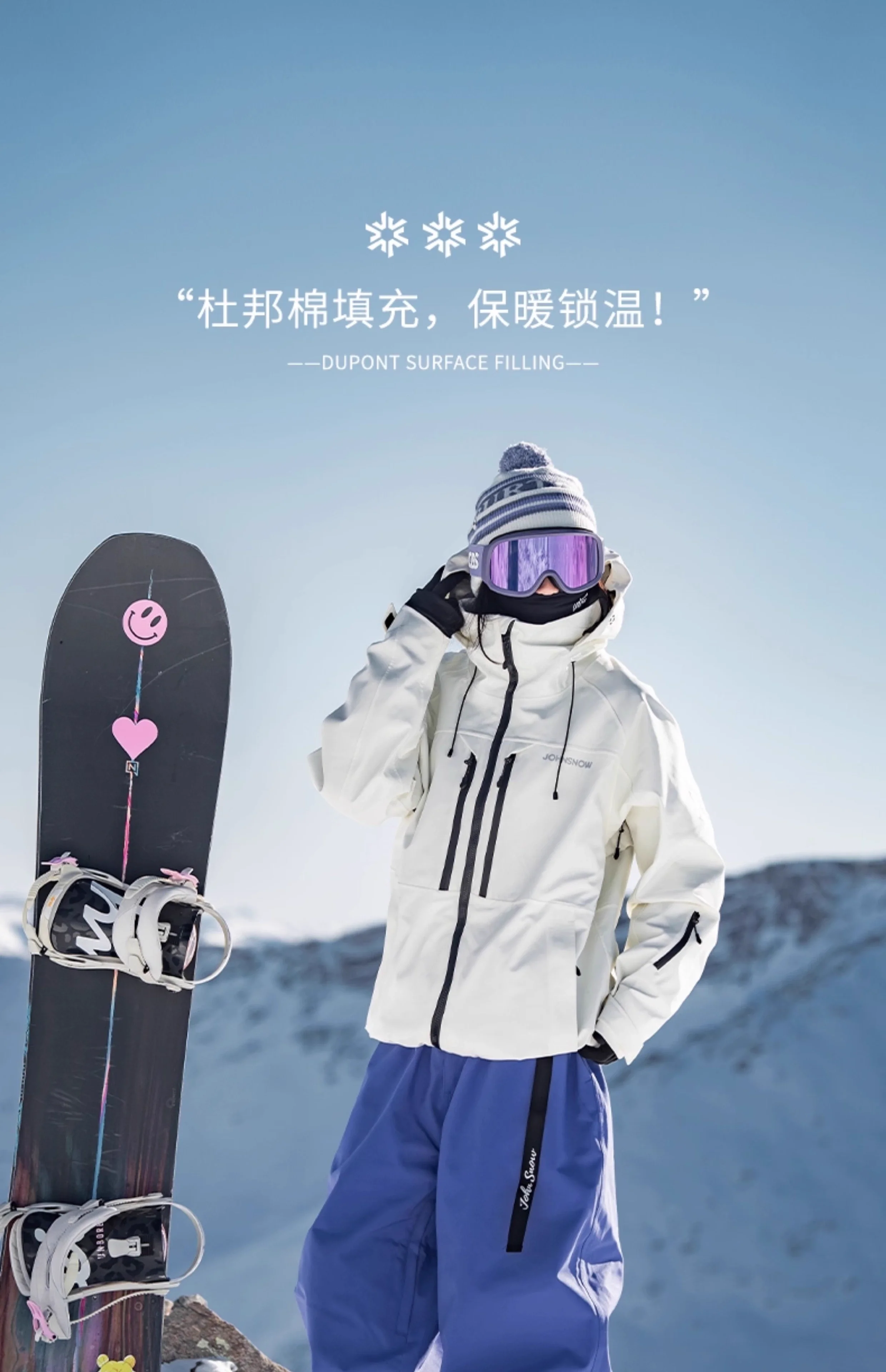 John Snow Neue Winter-wasserdichte Damen- und Herren-Skihose, atmungsaktiv, winddicht, Schneehose, Outdoor, männlich und weiblich, Snowboardhose – Detail 10