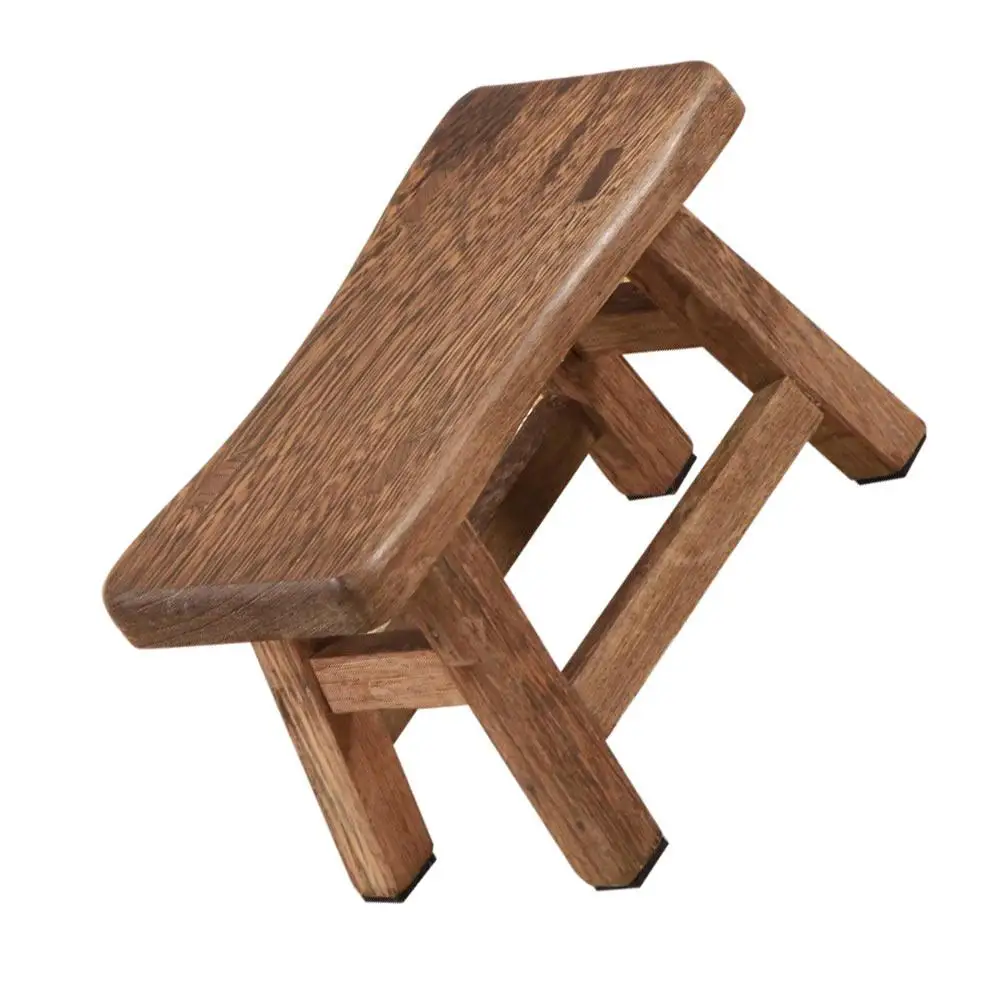 Bathing Stool Kids Toddler Seat Solid Wood Small Chinese Style Children's for Stools Footstool