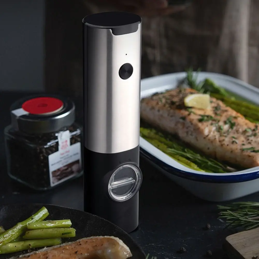 

Automatic Electric Salt Pepper Grinder Rechargeable Labor-saving Spice Grinder Handheld Adjustable Coarseness Pepper Mill