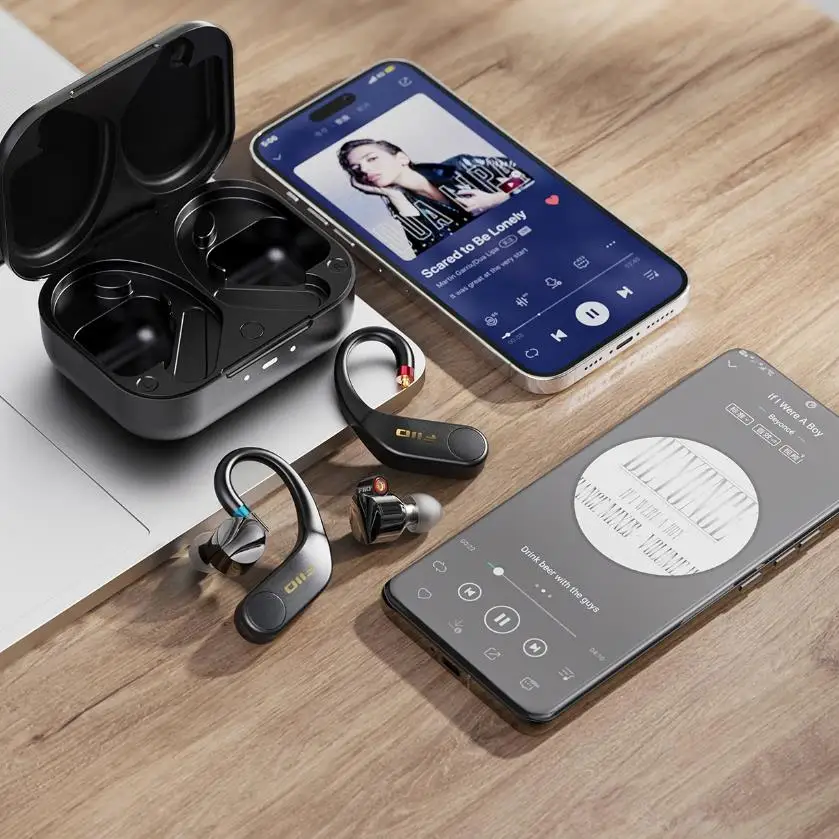 FiiO UTWS5 2025 سماعات أذن بلوتوث لاسلكية حقيقية مع خطاف IEM لسماعات أذن قابلة للفصل صوت عالي الدقة LDAC MMCX/0.78 مم