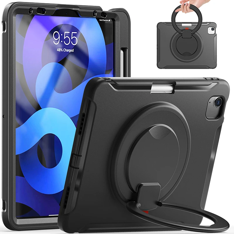 Protective Case For iPad Pro 11 2022 2021 2020 2018 Air 5 4 10.9 inch Tablet Case Stand Holder Pencil Slot 360 Rotation Cover