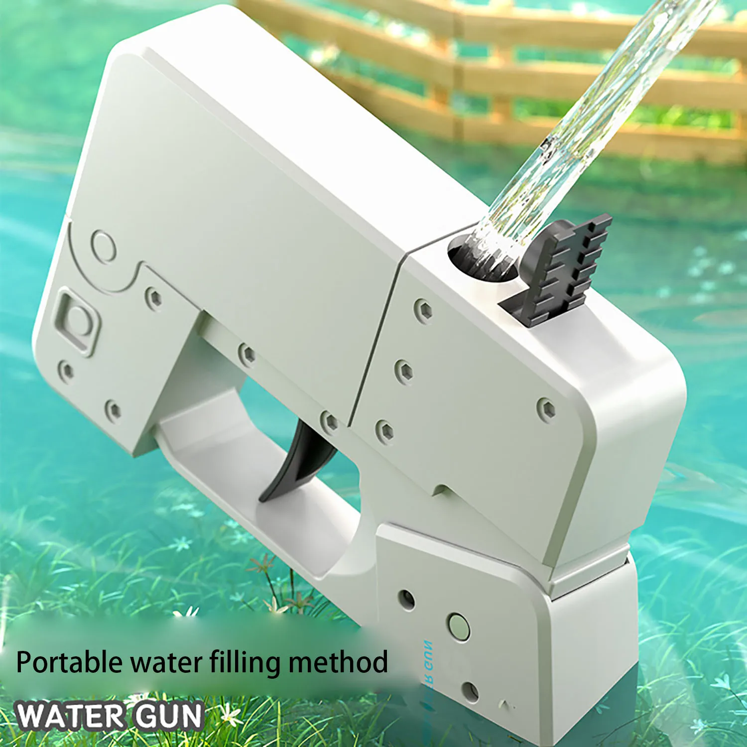 Children's folding mobile phone water gun new and unique summer toy water battle outdoor interactive game