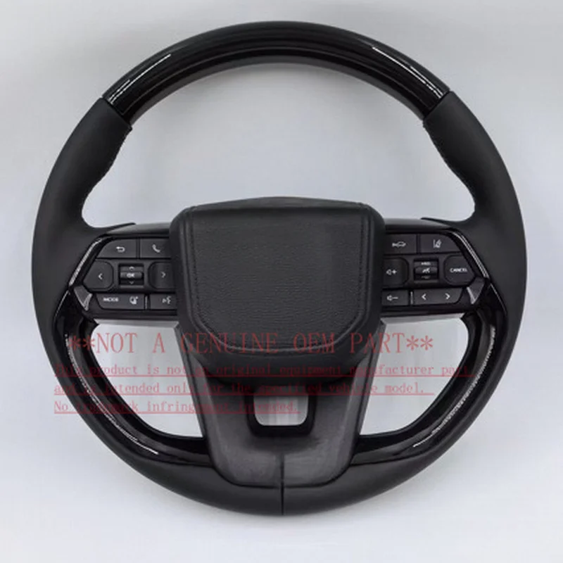 For Toyota Steering Wheel Horn Cover Carbon Fiber Texture Style for LC Alphard 80 Series Hilux Land Cruiser Crown Decorative
