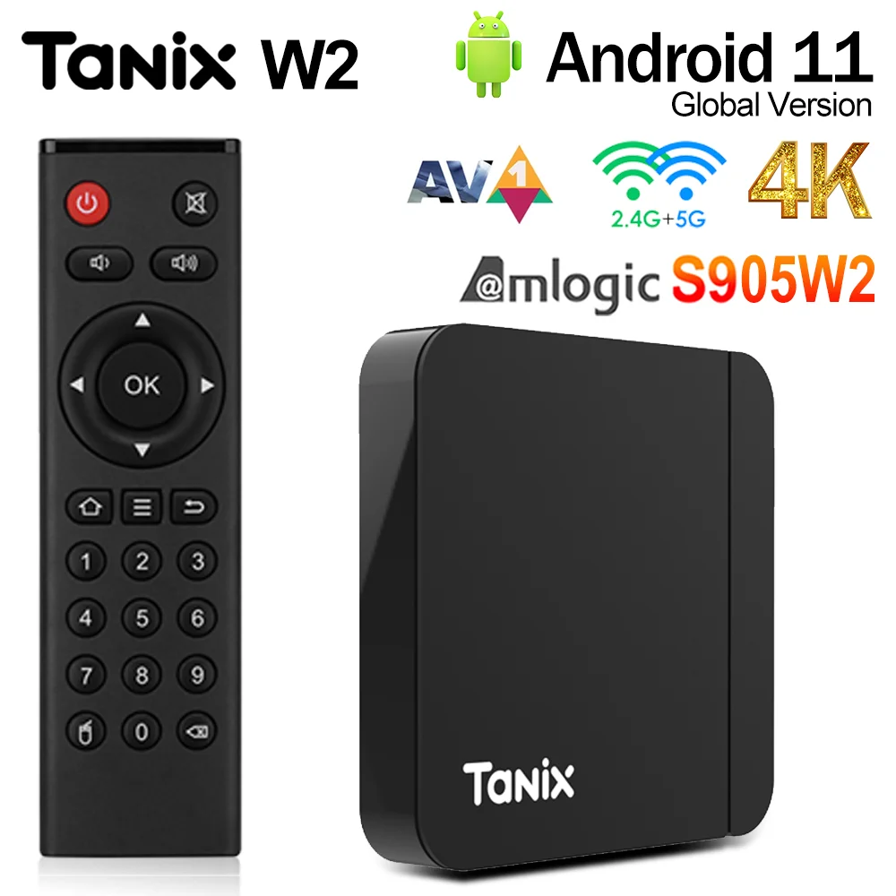 Tanix W2 Androrid TV Box 2G 16G 32G Amlogic S905W2 4K HD Smart Set Top Box Dual Band 2.4G & 5G Wifi 3D AV1 Media Player #1