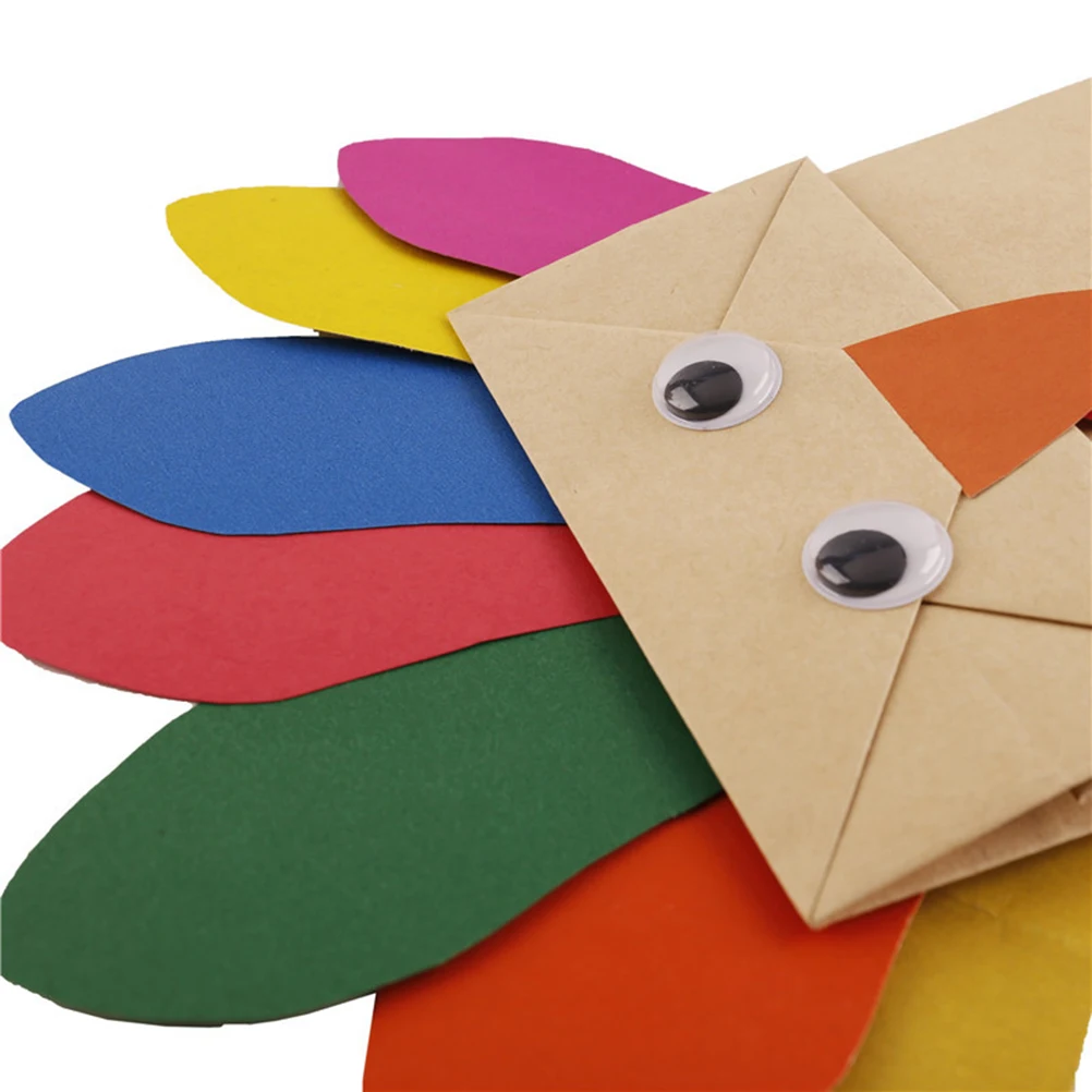 

3pcs Fire Turkey Diy Craft Accessories For -Friendly Handmade Paper Bag Decorations Educational Supplies Classroom