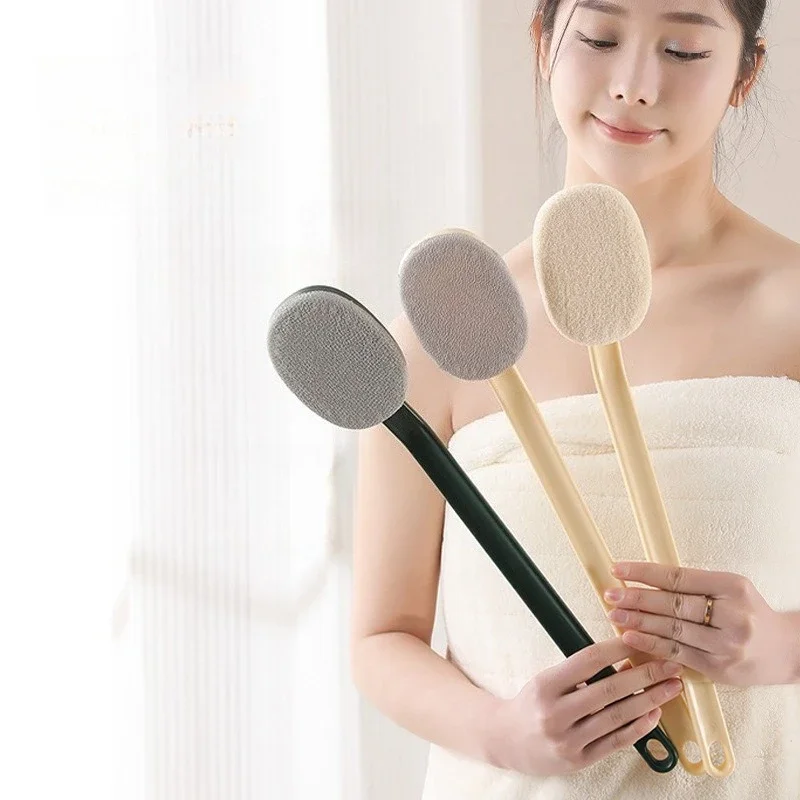 Exfoliating Bath Shower Brush With Long Handle Reusable Back Scrubber Brush Bathroom Body Brush Deep Cleaning Durable Body Brush