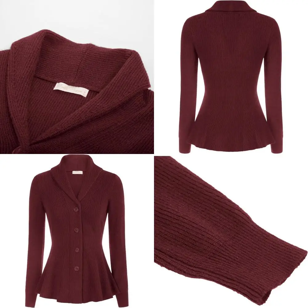 Kardigan vintage z klapami szalowymi dla kobiet z epoki Belle Époque