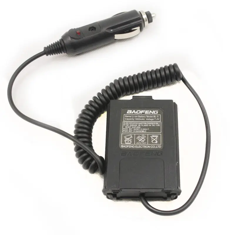 12V 차량용 충전기 Baofeng UV-5R 워키 토키 배터리 제거기 UV5R UV-5RE UV-5RA 시리즈 워키 토키 액세서리