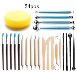 24PCS Polymer Clay Tools Clay Tools Kit Ceramics Clay Sculpting Tools Kits Air Dry Clay Tools Kits for Adults Drawing Dotting