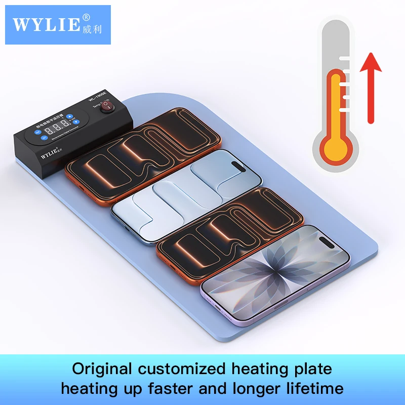 

WYLIE WL-1805E LCD Screen Separator Machine Digital Thermostat Heating Plate Universal Voltage for Phone Repair Fast Heating