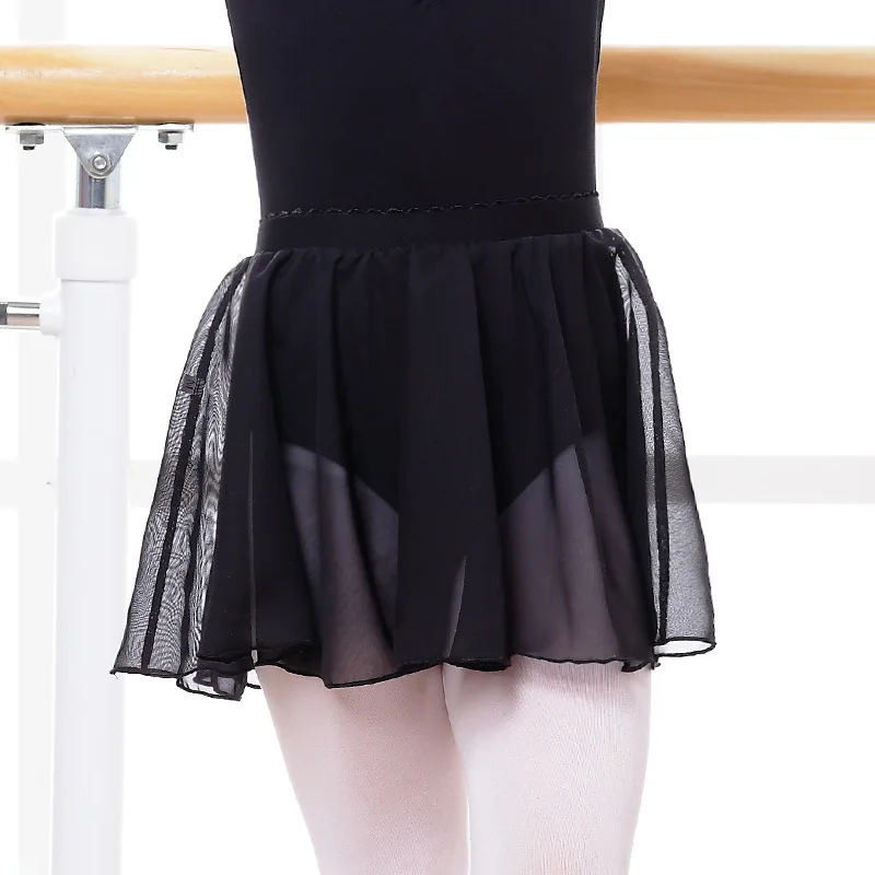 Crianças meninas profissional crianças dança meio fio saia meninas meio chiffon crianças saia de balé curto avental roupas de dança