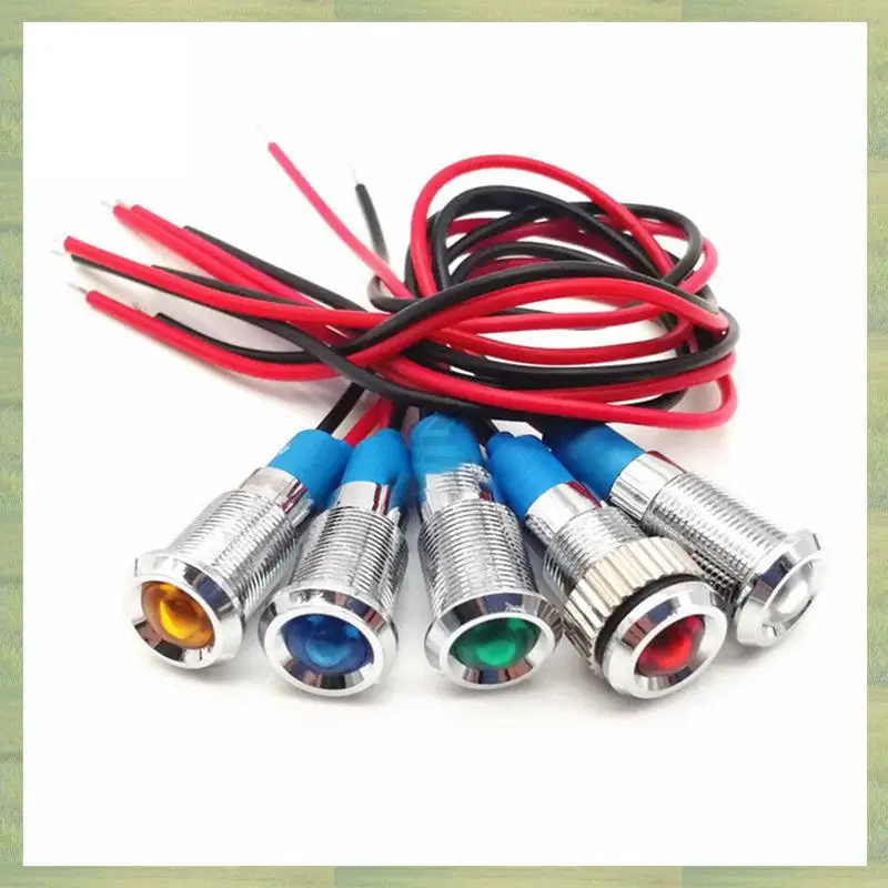 ATP2 Top Angebote 20Pcs 6Mm Metall LED Warnung Anzeige Licht Signal Lampe Pilot Onboard Display Lichter Mit draht 3V