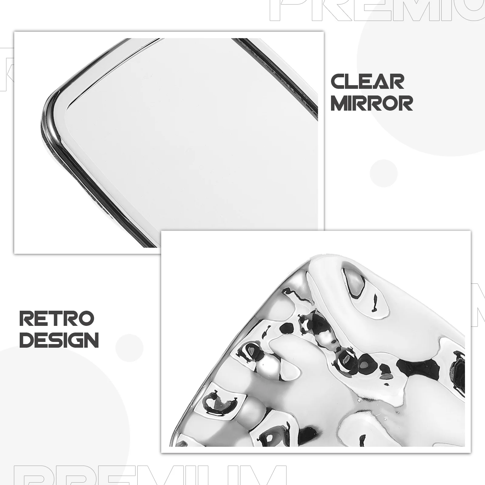 Handheld Mirror with Handle Cute Mirror for Women Trendy Style Portable Travel Makeup Tool Makeup Compact