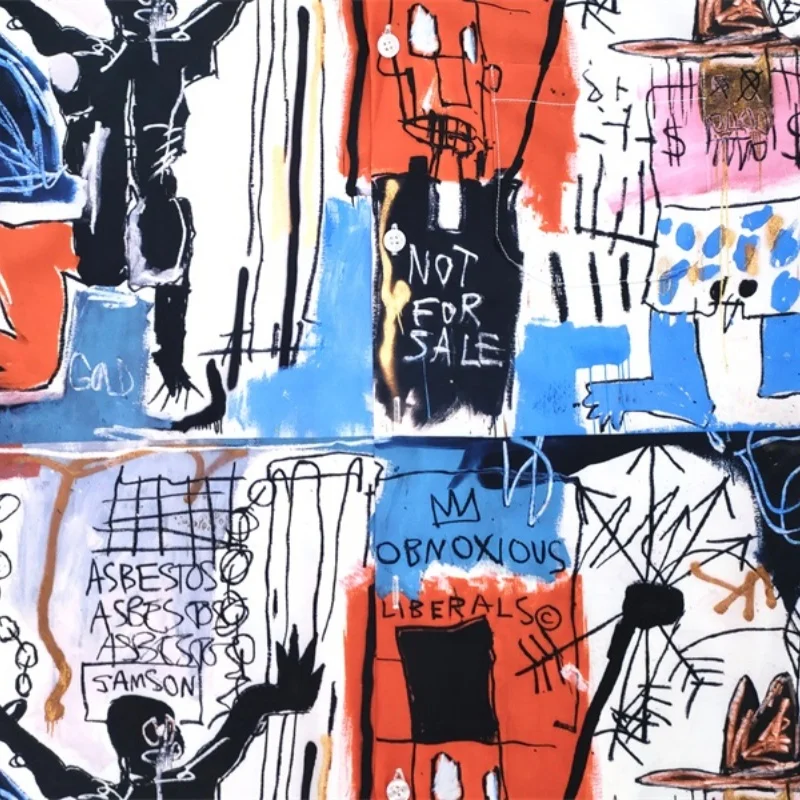 AI Trend Summer High Street Clothing WACKO MARIA Heavenly Tokyo Shirt Mens Womens Graffiti Vintage Hawaii Shirt With Tags