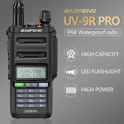 Baofeng UV-9R PRO IP68 Waterproof Dual Band 136-174/400-520MHz Ham Radio Upgraded of UV-9R PLUS Walkie Talkie Long Range Radio