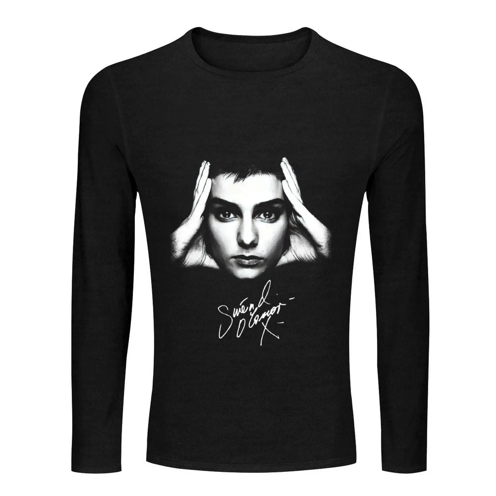 Sinead O'connor Signature Vintage Singer Music Long T-Shirt sweat shirts black t shirts for men