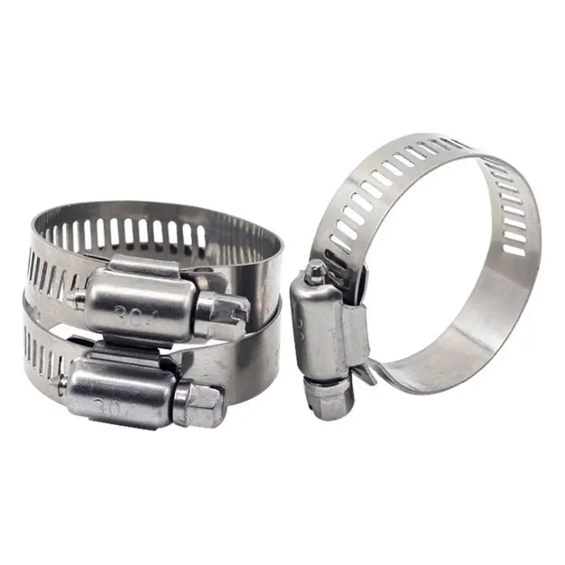 Hose Clamps Set Stainless Steel Adjustable Worm Gear Screw Band Hose Clamp for Pipe Fuel Tube Faucet Fasteners Assortment Kit