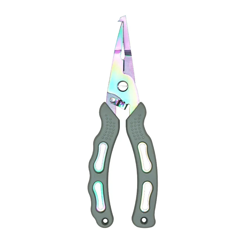 

Large High-precision Fish-control Pliers Stainless Steel Hook Removal Ring opening Fishing Pliers Color Titanium Fishing Tools