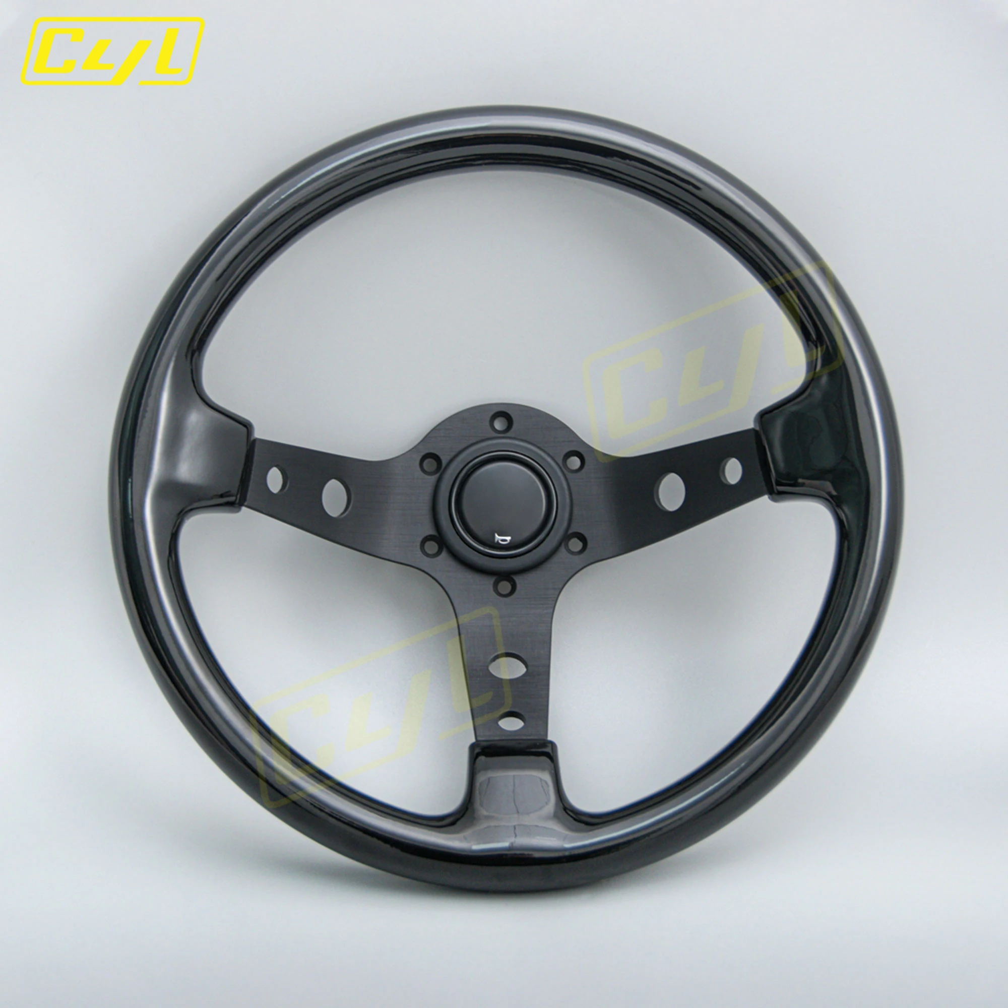 JDM 13inch 330mm Universal Black Color Steering Wheel Deep Corn Racing Drifting Sports Steering Wheel