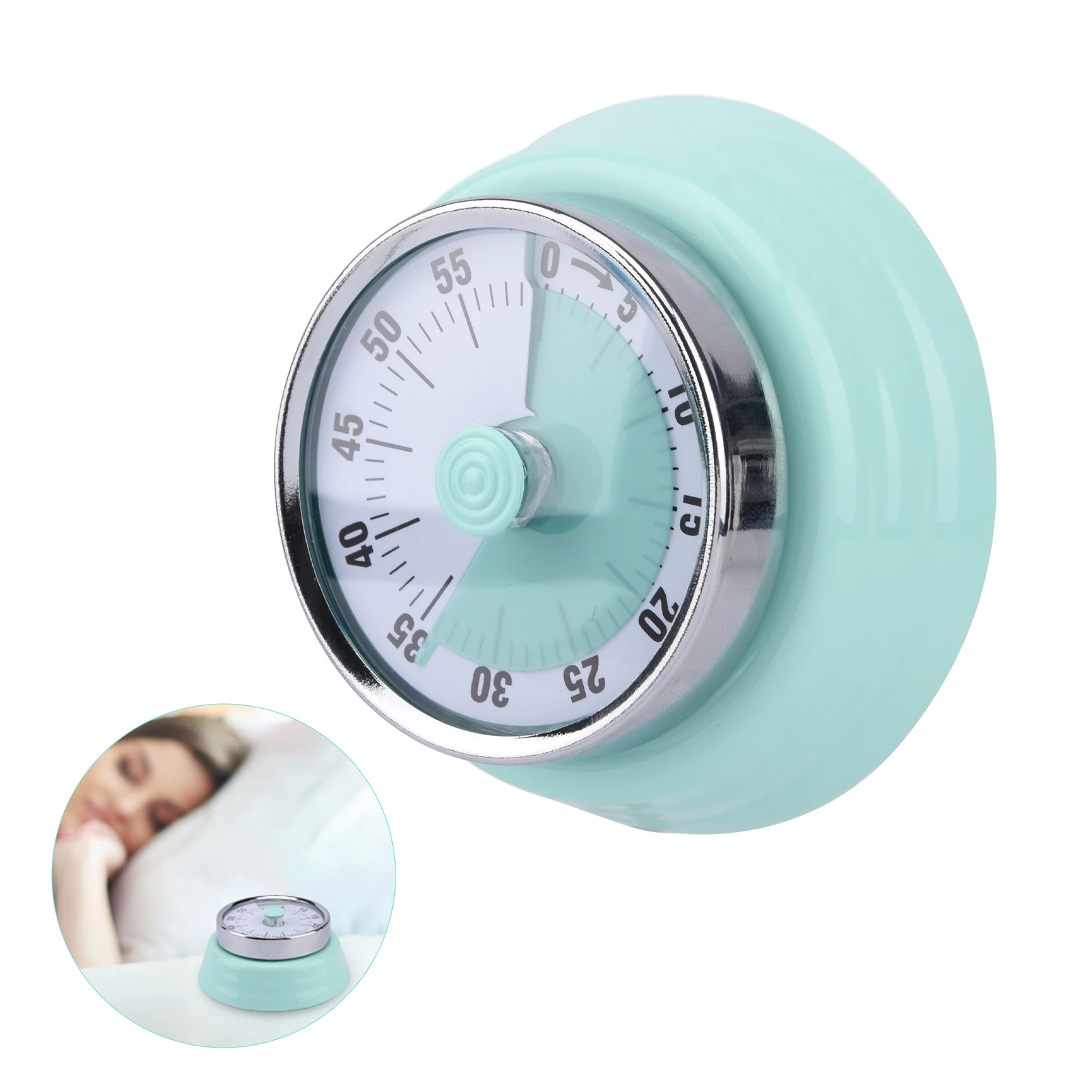 

Reminder Magnetic Bottom Mechanical Clockwork Practical Count Down Portable Easy Operate Multi Use Large Dial Kitchen Timer