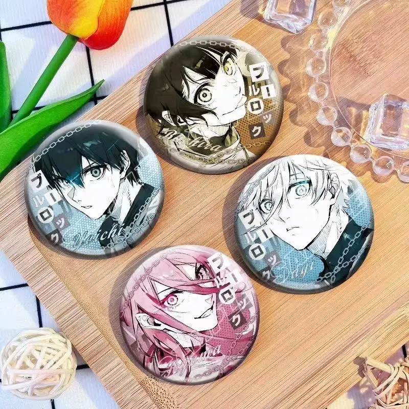 

Anime BLUE LOCK Bachira Meguru Isagi Yoichi Nagi Seishiro Rin Itoshi Chigiri Hyoma Mikage Reo Cosplay Double Flash Badge Brooch