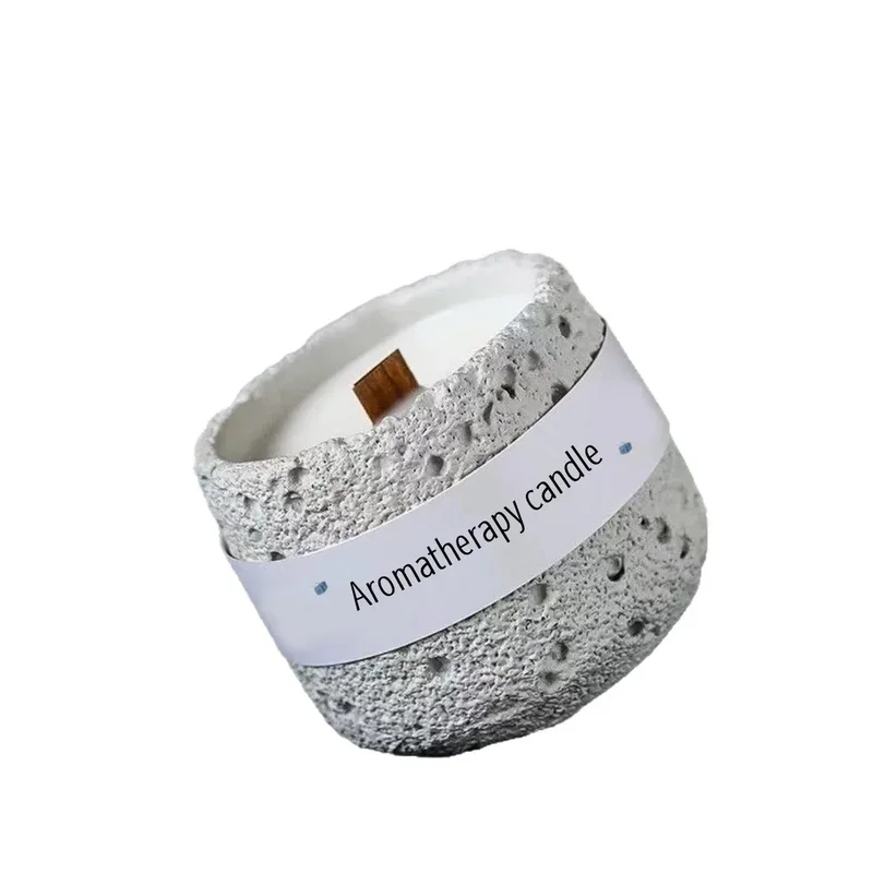 Nordic Modern Handmade Scented Soy Wax Candle Colorful Cement Cup Aromatherapy Bedroom Atmosphere Holiday
