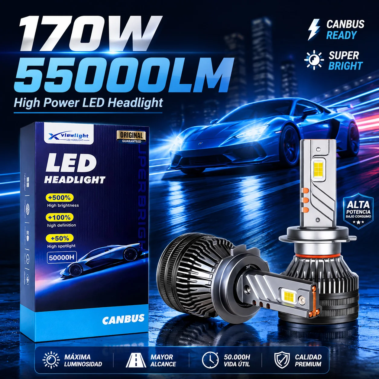 2026-エクストリーム-170w-60000lm-canbus-エラーフリー-12v-h1-h4-h7-h11-9005-9006-9012-ハイロービーム-防水-車用-led-ヘッドライトバルブ