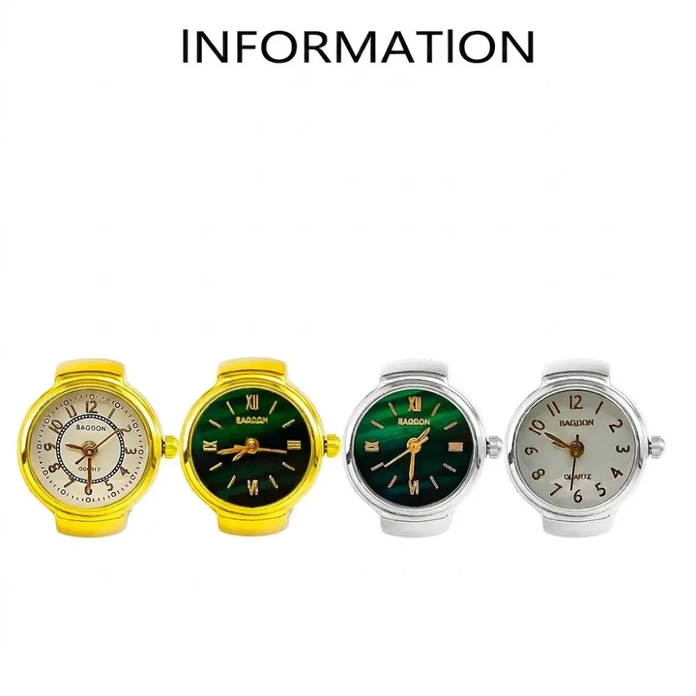 Trendy Ring Watch Creative Finger Clock Minimalist Metal Digital Timepiece Unisex Fashion Jewelry Elegant Accessory Gift