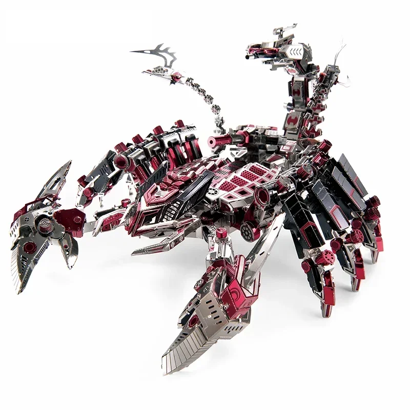 DIY 3D Metal Puzzle Building Blocks For Adults Kids Difficulty Red/Green Devils Scorpion Insect Laser Cut Assemble Jigsaw Toys