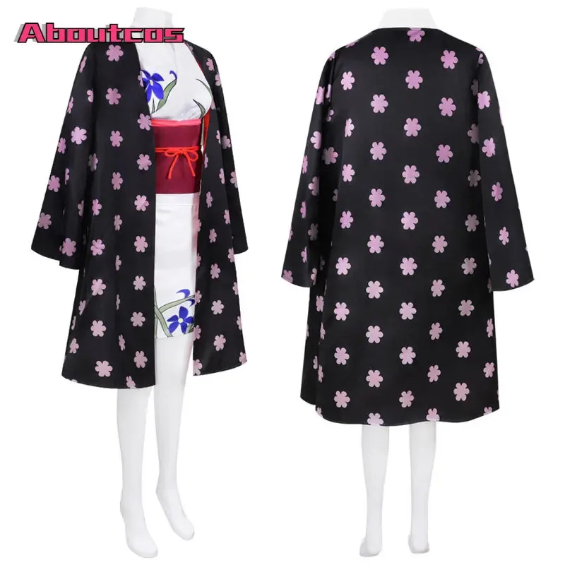 2025 Nuevo Aboutcos - Disfraz de anime Nico Robin, uniforme Kinomo, traje de Halloween para mujer, accesorios, pelucas ★ ★ ★   hh