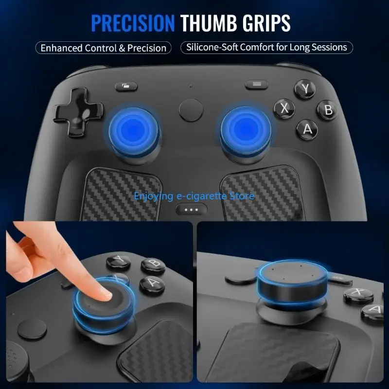 Tastenkappen Touchpad-Aufkleber für Steam Controller Ersatz-Schutzkappe Joystick-Abdeckungen Zurück Tastenfeld Einfache – Detail 7