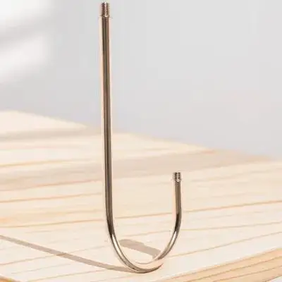 อุปกรณ์เสริมหลอดไฟติดผนังแบบโค้ง 215 มม. สีทองฝรั่งเศส เกลียว M10 อะไหล่โคมไฟ ก้านโค้ง ตัวต่อรางดาวน์โรด ดีไซน์ทันสมัย แข็งแรง