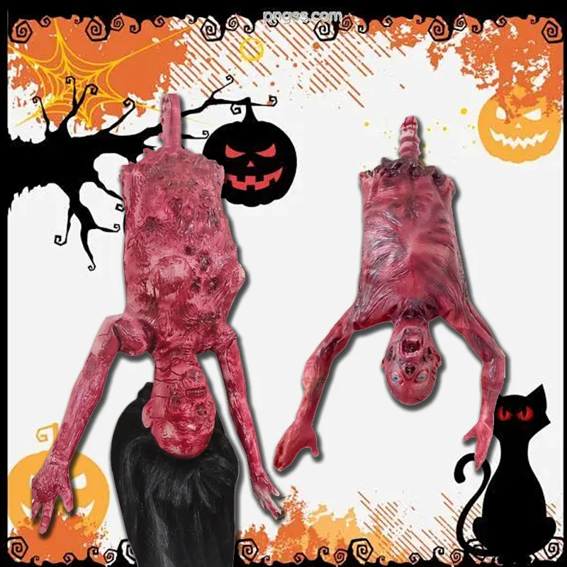 ฮาโลวีน Skined Corpses สยองขวัญจําลอง Corpse ตกแต่ง Party Trick or Treat Props Latex ของเล่นกลัวตกแต่ง