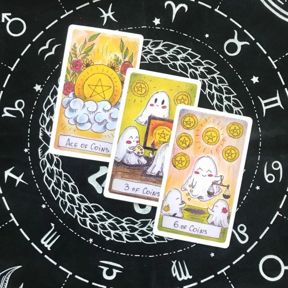 

New Tarot Cute Ghost Tarot Card Fate Divination Family Party Paper Cards Game Tarot And A Variety Of Tarot Options